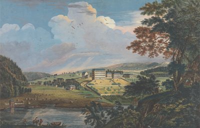 Widok Bethlehemu, wielkiej osady morawskiej w prowincji Pensylwania autorstwa Paul Sandby