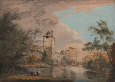 Niedokończony widok na zachodnią bramę w Canterbury autorstwa Paul Sandby