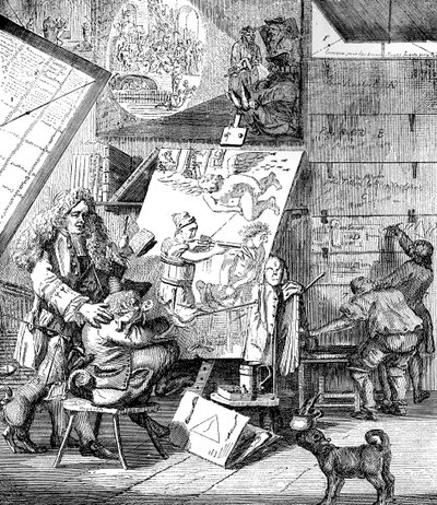 Burleska na burlesce, 1753. autorstwa Paul Sandby