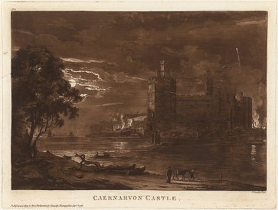 Zamek Caernarvon (Noc) autorstwa Paul Sandby