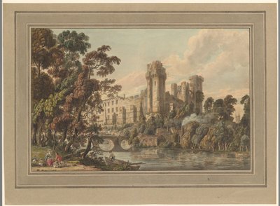 Widok zamku Warwick autorstwa Paul Sandby