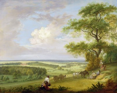 Hackwood Park, Hampshire (olej na płótnie) autorstwa Paul Sandby