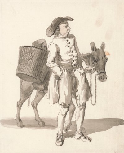 London Cries: Chłopiec z osłem autorstwa Paul Sandby