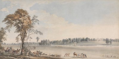 Północno-zachodni widok Wakefield Lodge w Whittlebury Forest, Northamptonshire autorstwa Paul Sandby