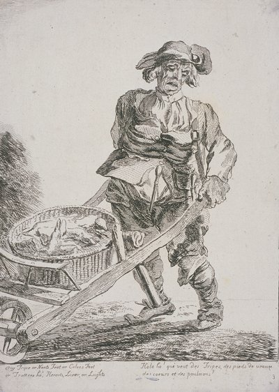 Sprzedawca podrobów, Cries of London, 1760 autorstwa Paul Sandby