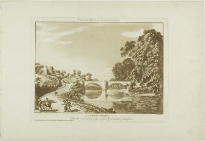 Overton Bridge/Over the River Dee, na obrzeżach Denbigh i Flintshire autorstwa Paul Sandby