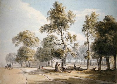 Powder Magazine, Hyde Park (akwarela na ołówku na papierze) autorstwa Paul Sandby