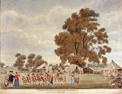 ?Bębenek prostytutki z obozu w Hyde Parku?, 1780 r. autorstwa Paul Sandby