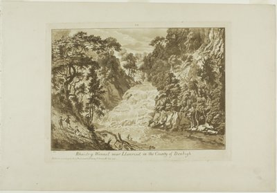 Rhaidr-y Wennel w pobliżu Llanrwst w kraju Denbigh autorstwa Paul Sandby