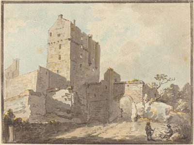 Zamek Roslin autorstwa Paul Sandby