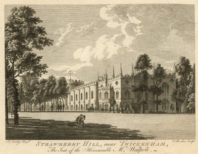 Strawberry Hill, Twickenham, Londyn, siedziba Honorowego Horace Walpole autorstwa Paul Sandby