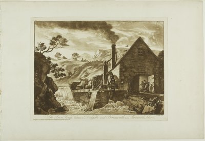 Żelazna Kuźnia między Dolgelli i Barmouth w Merioneth Shire autorstwa Paul Sandby