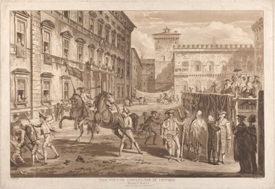 Victor dyrygował w Triumfie autorstwa Paul Sandby