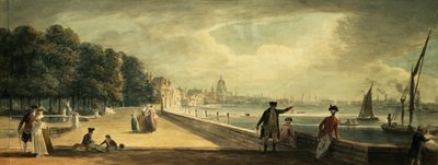 Widok na miasto z tarasu Somerset House autorstwa Paul Sandby