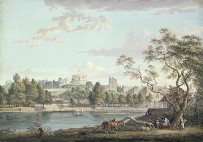 Zamek Windsor zza Tamizy (kolor nadwozia na papierze) autorstwa Paul Sandby