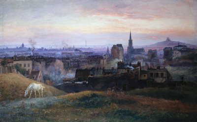 Panoramiczny widok na Paryż widziany z Ménilmontant autorstwa Paul Schaan