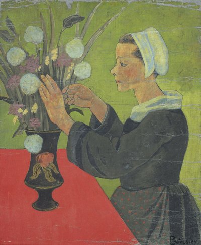 Bretonka z bukietem (Huelgoat) autorstwa Paul Sérusier