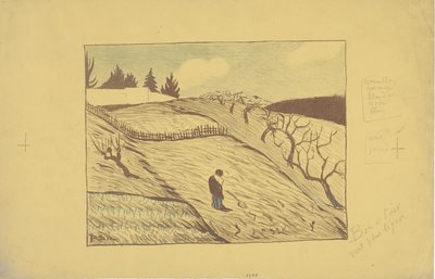 La fin du jour (Koniec dnia) 1893 (litografia kolorowa) autorstwa Paul Sérusier