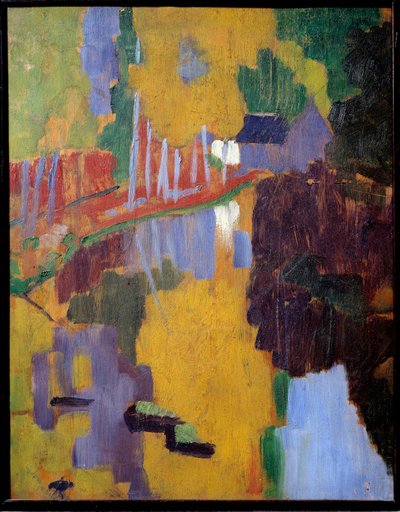Talizman, leśny aven miłości. Odbicie drewna w wodzie. Obraz Paula Serusiera (1863 - 1927) autorstwa Paul Sérusier