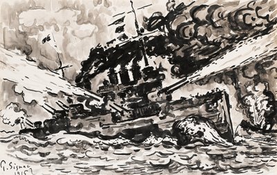 myśliwiec pancernika autorstwa Paul Signac