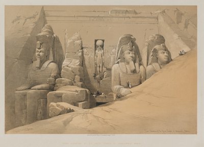 Egipt i Nubia, Tom II: Przednia Elewacja Wielkiej Świątyni Aboo Simbel, Nubia autorstwa Paul Signac