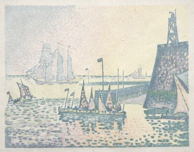 Wieczór, molo we Vlissingen autorstwa Paul Signac