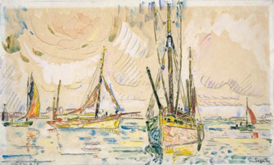 Łodzie rybackie w porcie Locmalo autorstwa Paul Signac