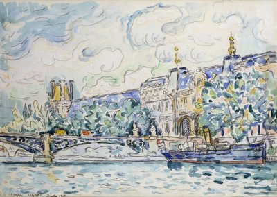 Pałac w Luwrze, 1910 autorstwa Paul Signac