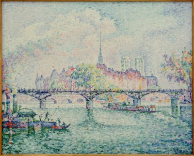 Pont des Arts (Der Pont des Arts) autorstwa Paul Signac