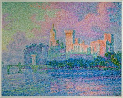Le chateau des Papes, Awinion (obraz na płótnie) autorstwa Paul Signac