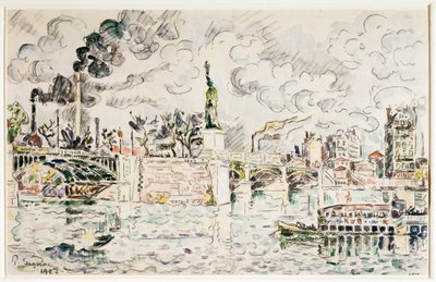 Most Grenelle w 1927 roku. autorstwa Paul Signac