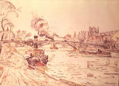 Paryż z Luwrem i Pont des Arts autorstwa Paul Signac