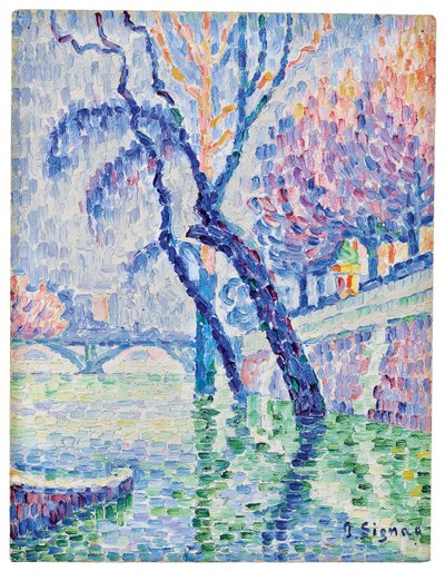 Most Sztuki, powódź, 1930 autorstwa Paul Signac