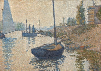 Ponton de la Félicité bei Asnières (Opus nr 143). 1886 autorstwa Paul Signac