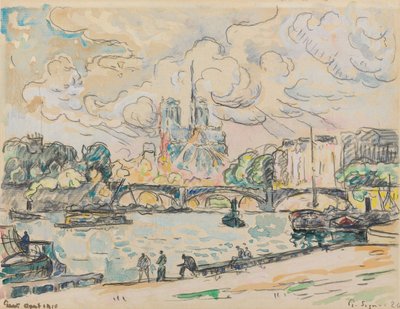 Nabrzeże Austerlitz, 1910 autorstwa Paul Signac