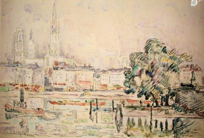Rouen (akwarela na papierze) autorstwa Paul Signac