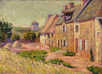 Saint-Briac, dziedziniec w mieście Hue, 1885 autorstwa Paul Signac
