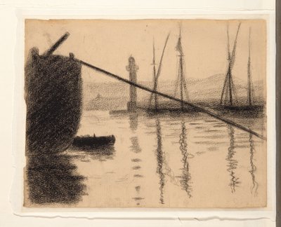 Saint-Tropez, molo widziane ze stoczni, 1892 autorstwa Paul Signac