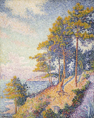 Saint Tropez, Ścieżka przybrzeżna, 1902 autorstwa Paul Signac