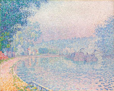 Samois, La Berge, ranek, 1901 autorstwa Paul Signac