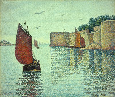 Łódź z sardynkami i Stare Miasto, Concarneau autorstwa Paul Signac