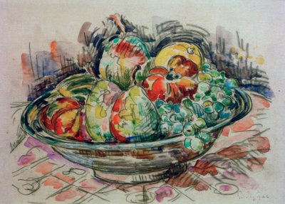 Martwa natura z miską owoców autorstwa Paul Signac