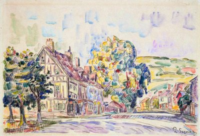 Ulica z Domem Szkieletowym w Normandii, ok. 1925 r. autorstwa Paul Signac