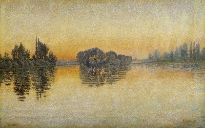 Zachód słońca, Herblay autorstwa Paul Signac