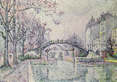 Kanał Saint-Martin, 1933 autorstwa Paul Signac