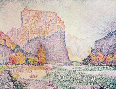 Klify w Castellane, 1902 autorstwa Paul Signac