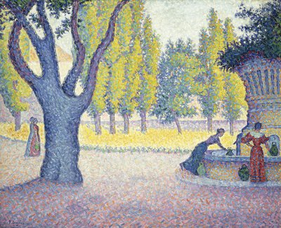 Fontanna Lices na ulicy, 1895 autorstwa Paul Signac