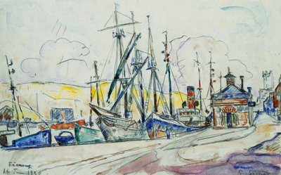 Port w Fecamp; Le Port a Fecamp, 1930 autorstwa Paul Signac