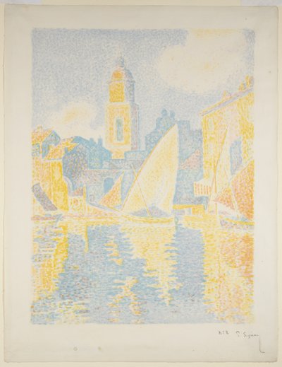 Port w Saint-Tropez II autorstwa Paul Signac