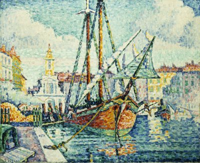 Port St. Tropez; Le Port de St. Tropez, 1923 autorstwa Paul Signac